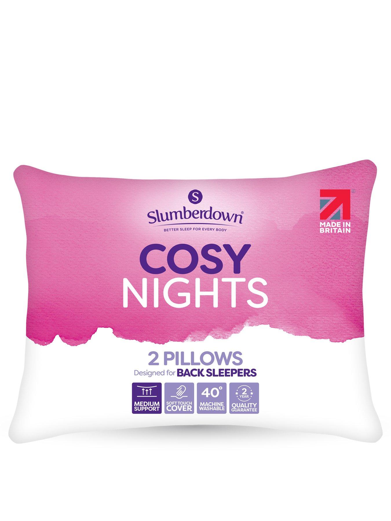 Slumberdown Cosy Nights Medium Pillow - 2 Pack - White