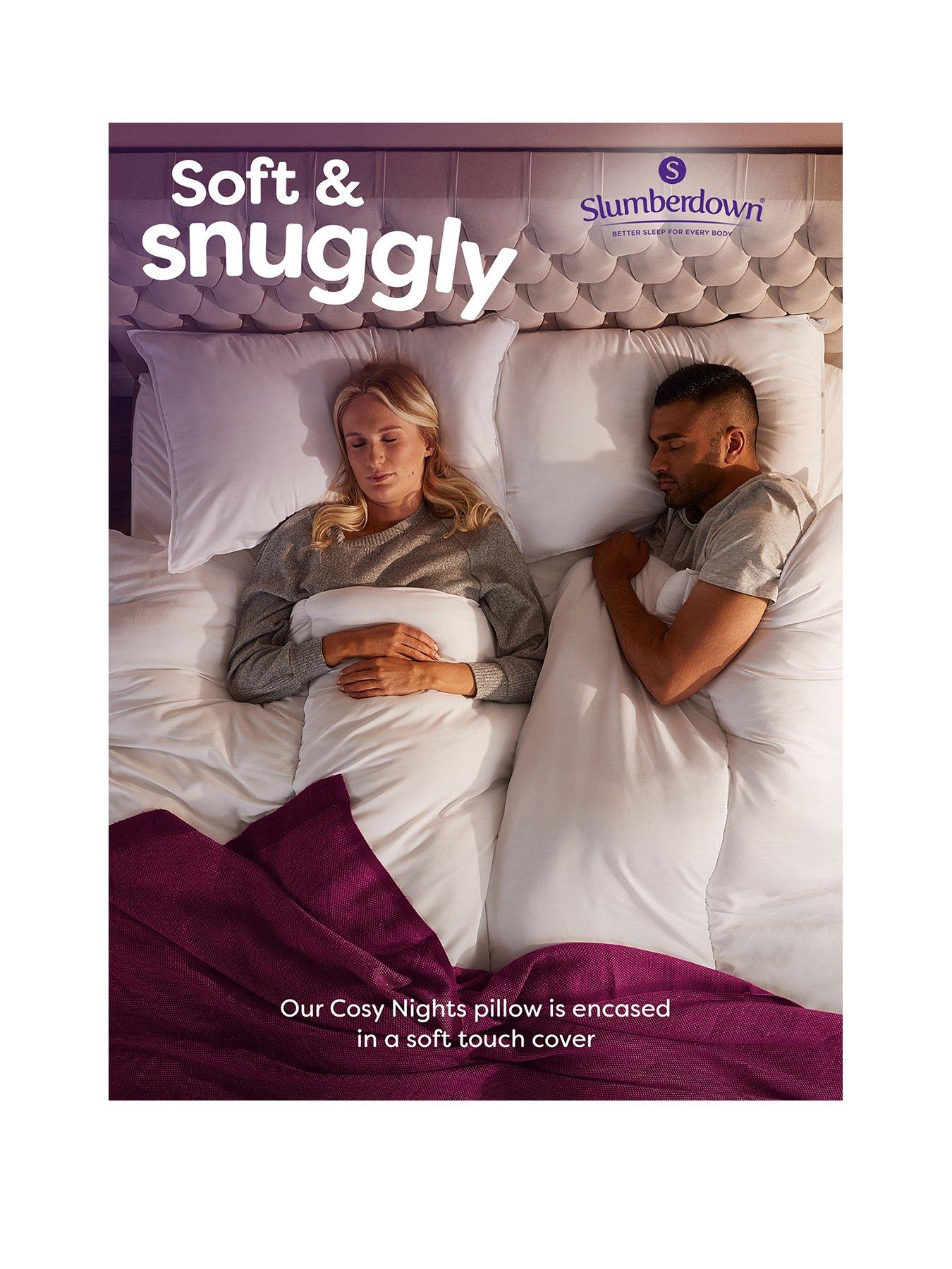Slumberdown Cosy Nights Medium Pillow 2 Pack White very.co.uk