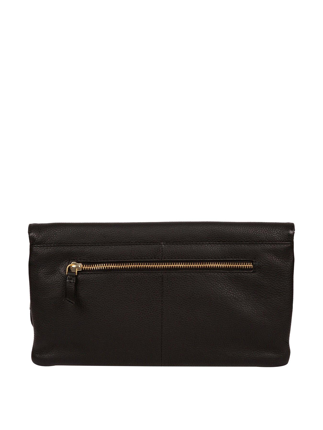 Bags & Purses Golders Leather Flap Over Clutch Bag - Black