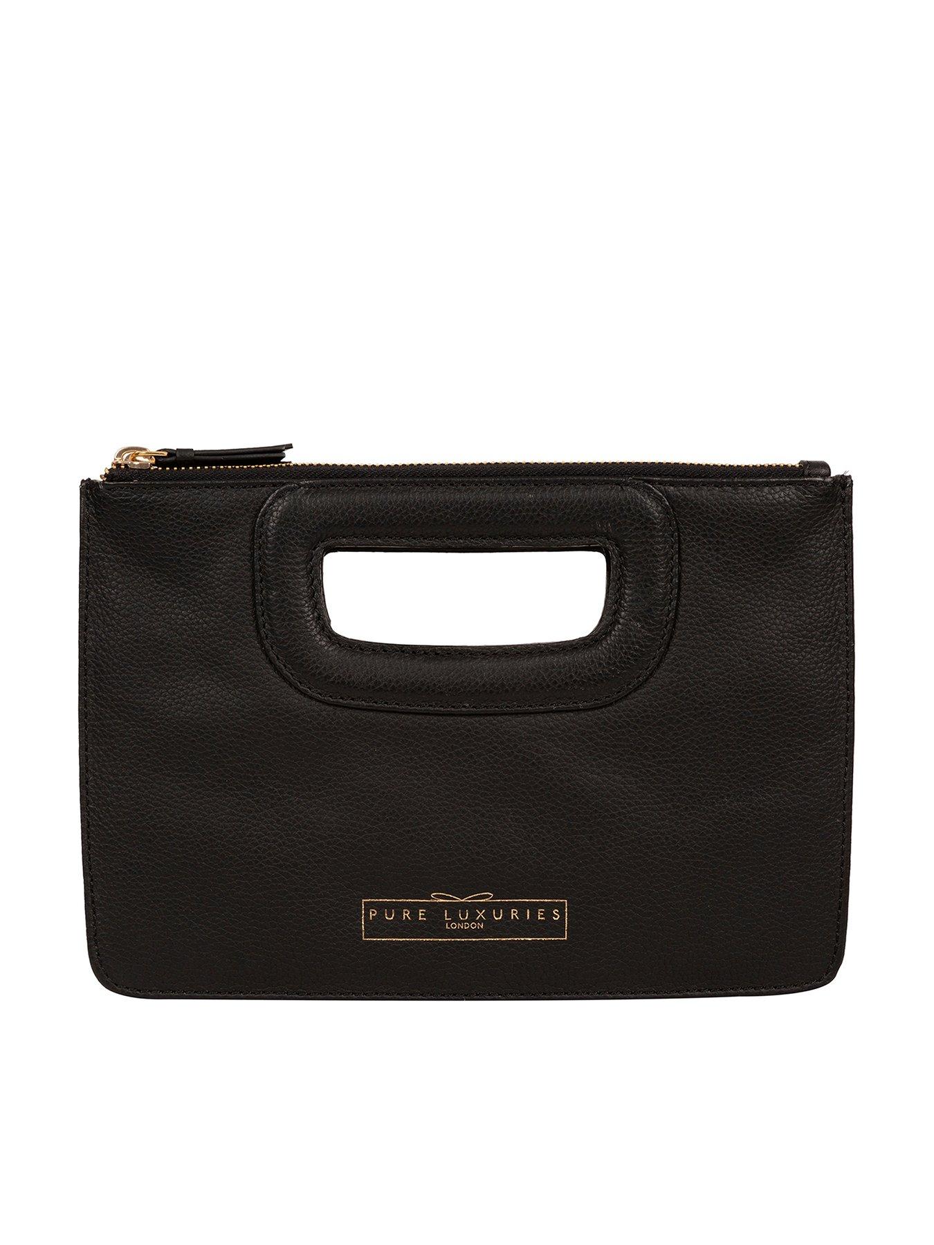 Zip top clearance clutch bag