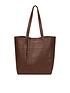  image of pure-luxuries-london-ashurst-large-magnetic-open-top-leather-tote-bag-ombre-chestnut
