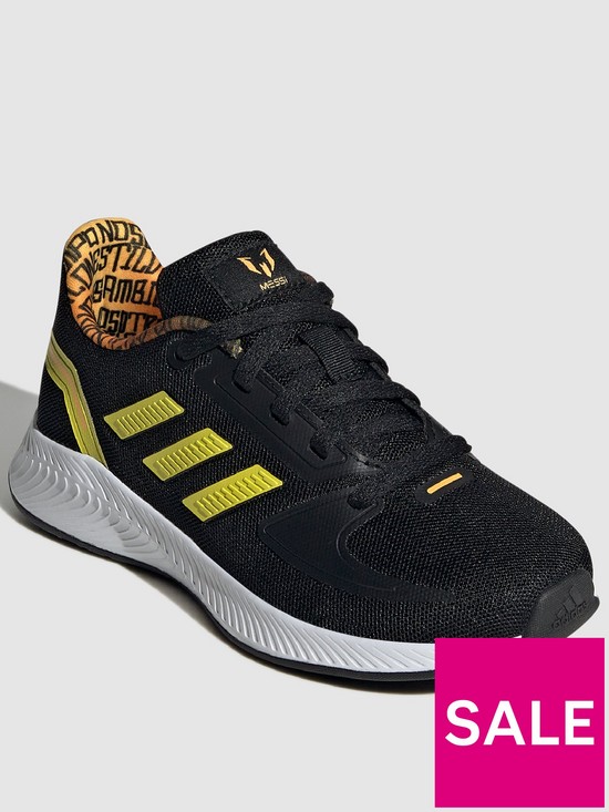 front image of adidas-junior-messi-runfalcon-20-trainers-blackwhite