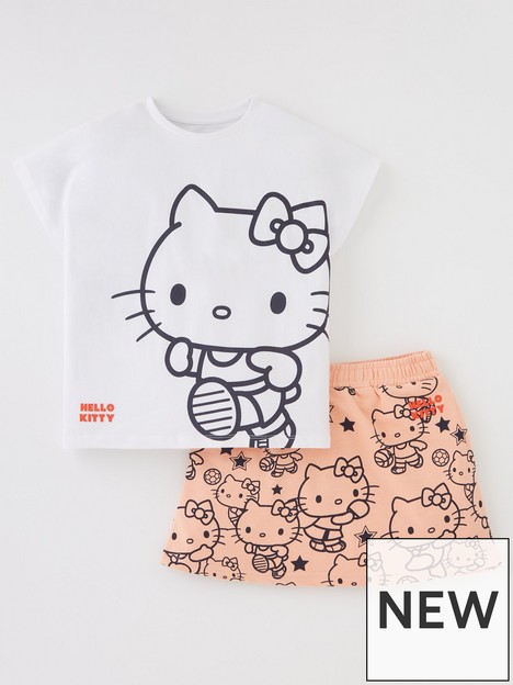 hello-kitty-girls-hello-kitty-t-shirt-amp-sweat-skirt-set-whitenbsp
