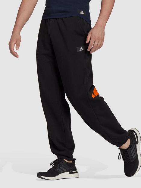 adidas-future-icons-pants-plus-size-blackorange