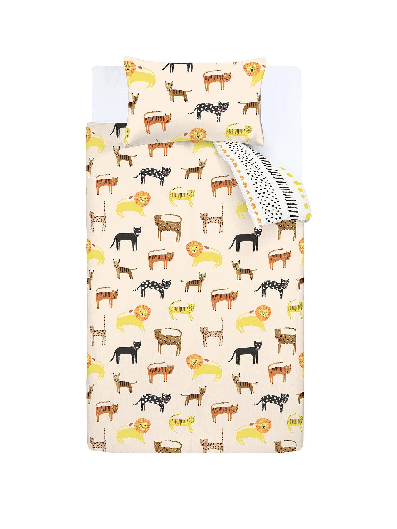 Pineapple Elephant Khari Animals Cotton Duvet Cover Set Cream very