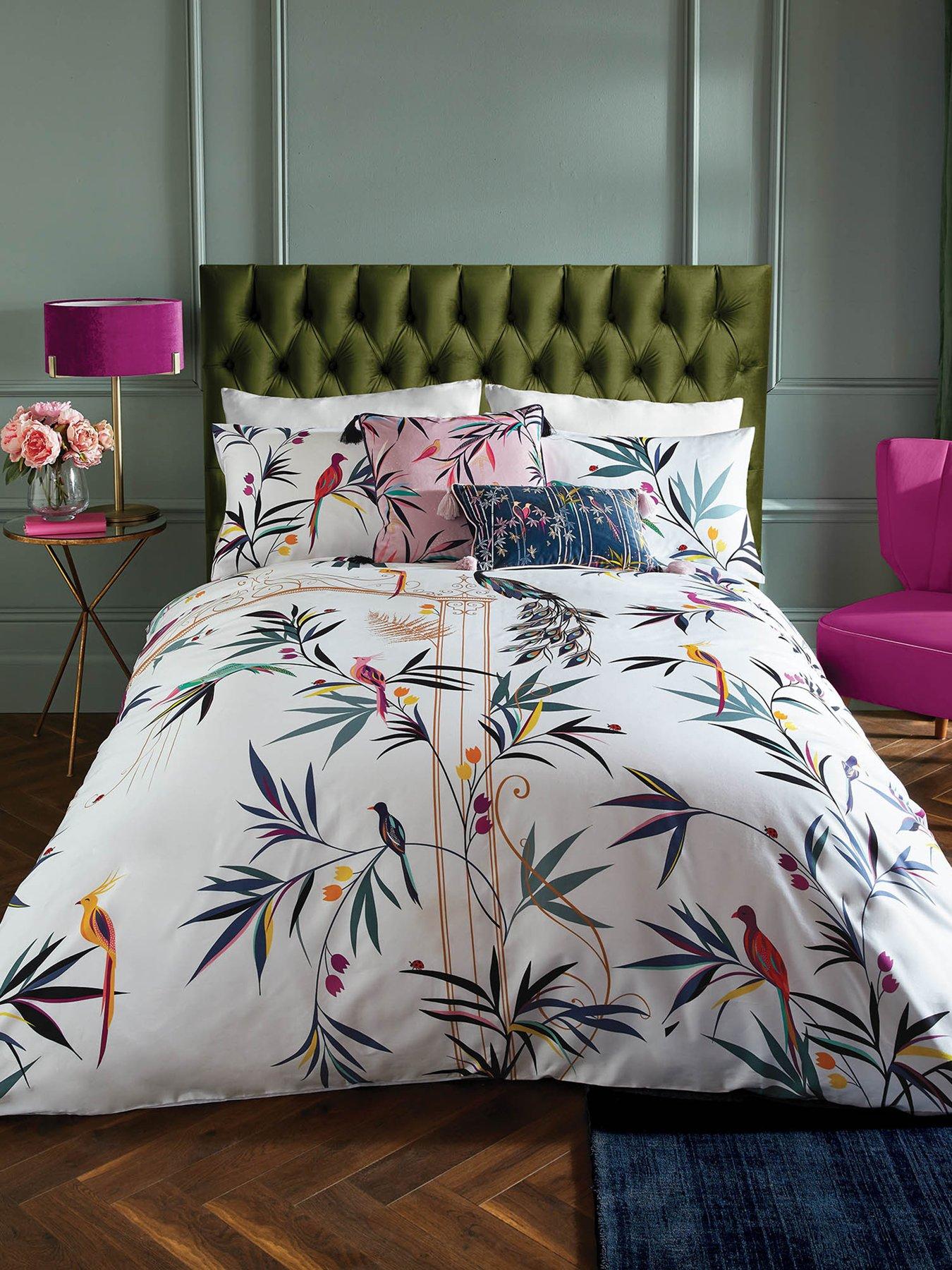 Product photograph of Sara Miller Enchanted Gate Duvet Cover Set - Db - White from very.co.uk