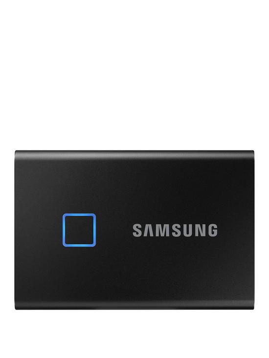 front image of samsung-t7-touch-external-ssd-500gb-mu-pc500kww
