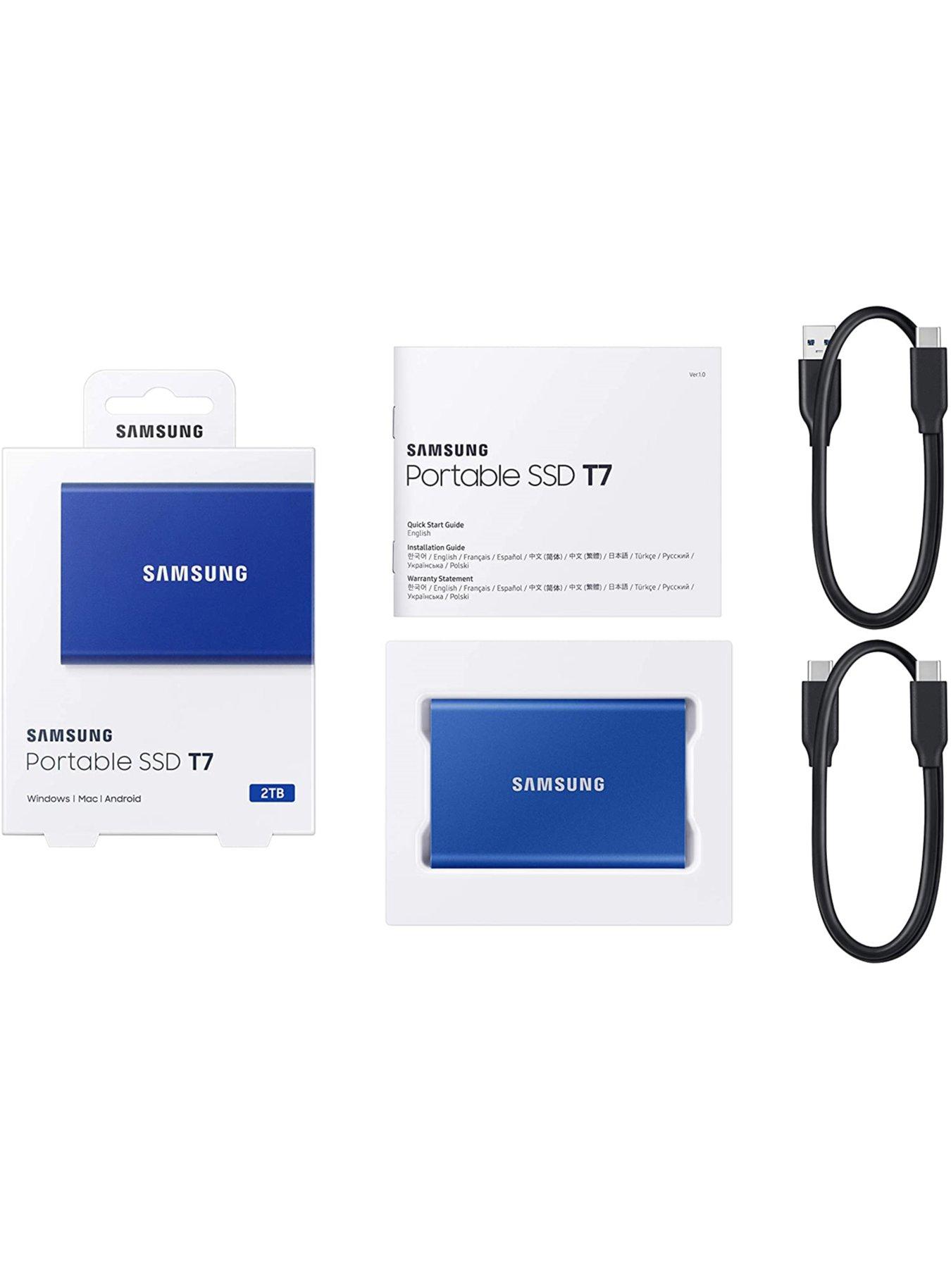 Samsung T7 Portable SSD 2TB - Blue | Very