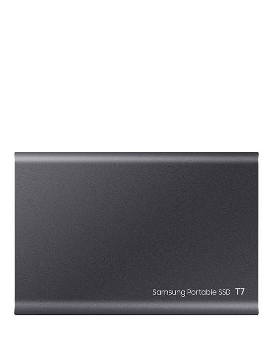 stillFront image of samsung-t7-portable-ssd-1tb-grey