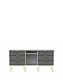  image of swift-versailles-ready-assembled-6-drawer-tv-unitsideboard-greywhite-fits-up-to-65-inch-tv