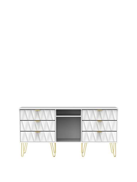 swift-versailles-ready-assemblednbsp6-drawer-tv-unitsideboard-white--nbspfits-up-to-65nbspinch-tv