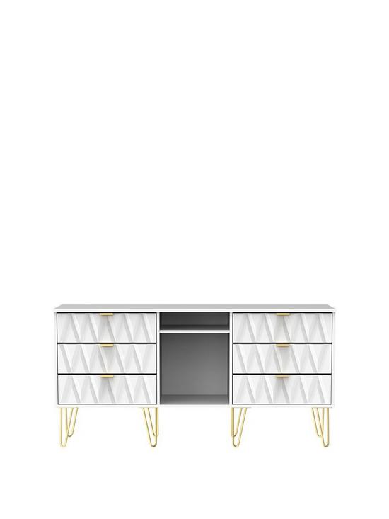 front image of swift-versailles-ready-assemblednbsp6-drawer-tv-unitsideboard-white--nbspfits-up-to-65nbspinch-tv