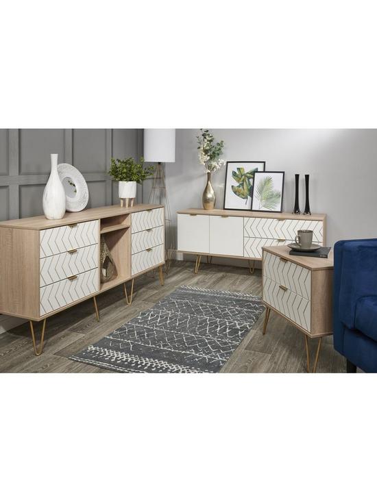 stillFront image of swift-puzzle-2-drawer-lamp-table