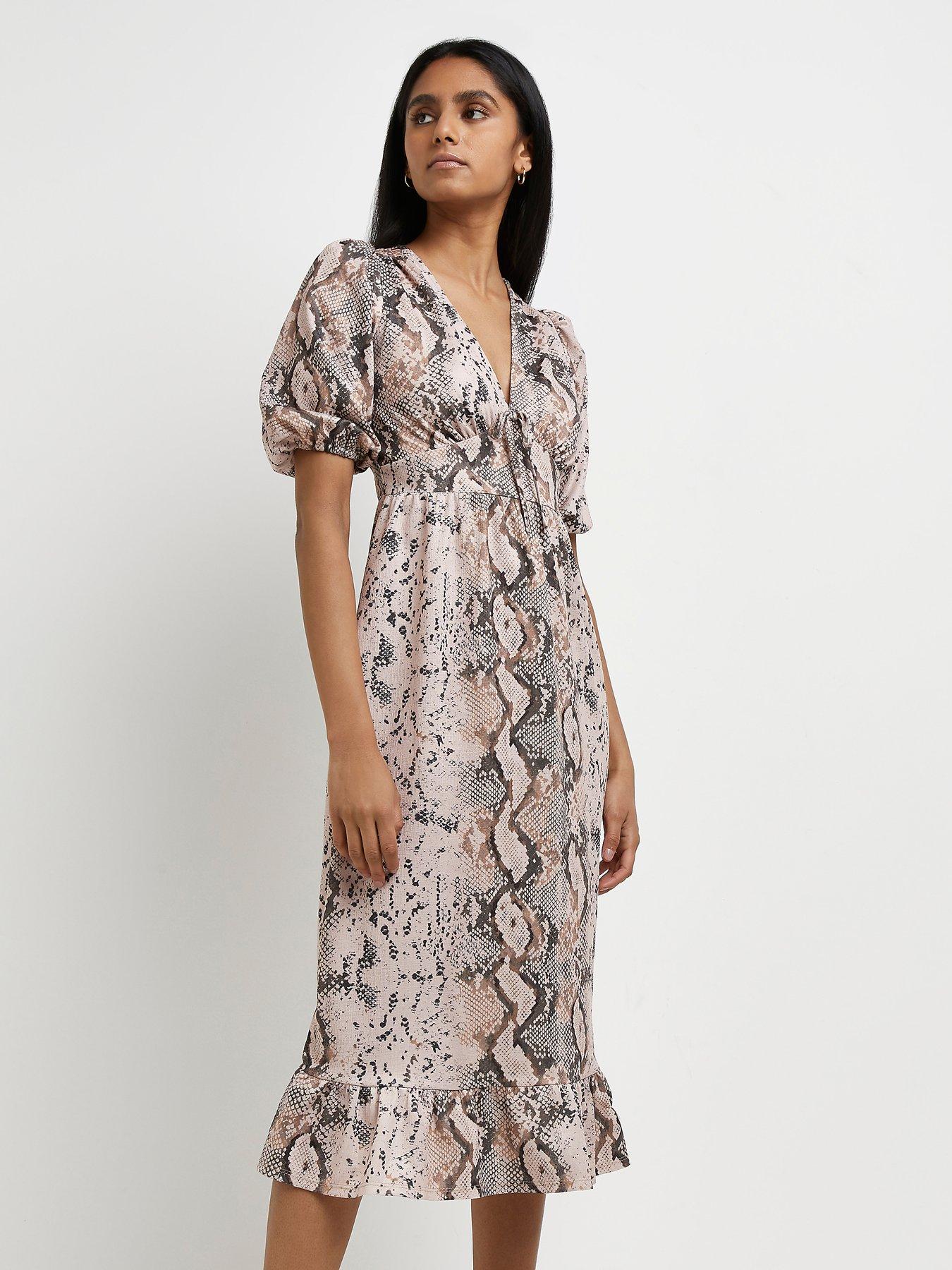 river island snake print dress