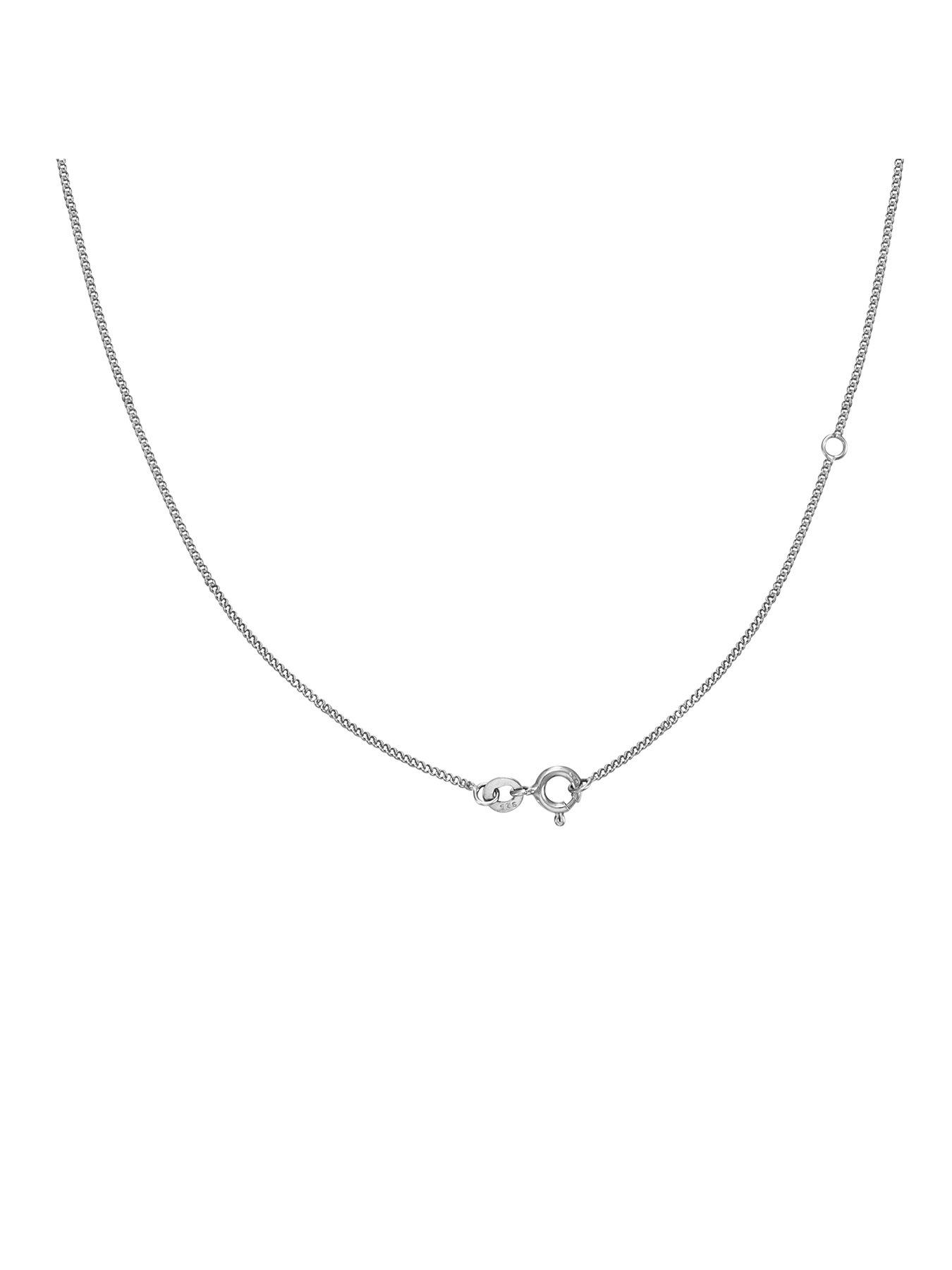 Image 5 of 7 of The Love Collection Sterling silver cubic zirconia initial pendant