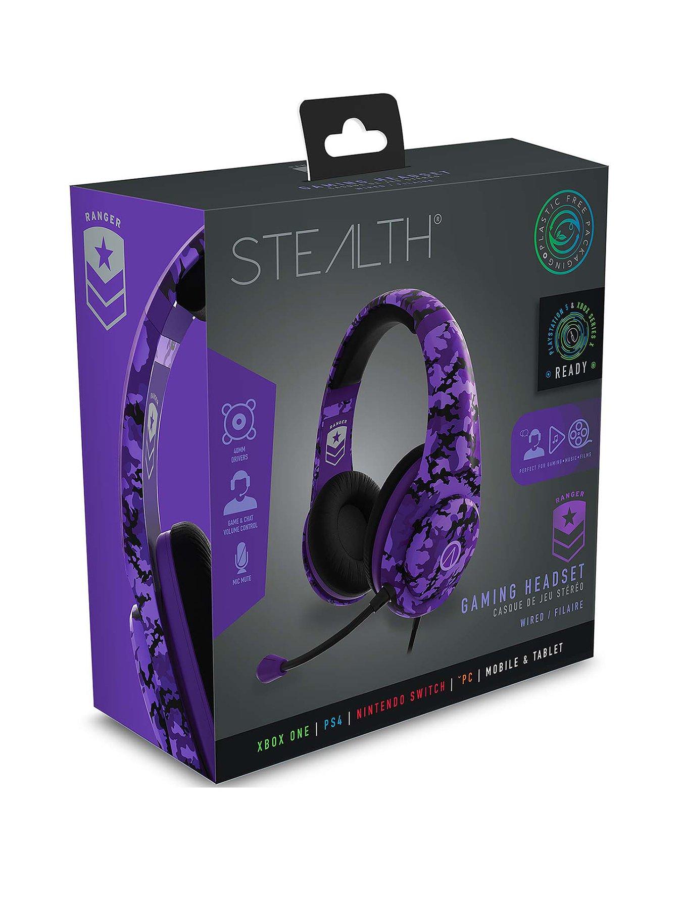 STEALTH Casque de Jeu Ranger Camo Violet, Compatible avec Xbox One, Series  S/X, PS4/5, Switch, PC, Mobile et Tablette avec de puissants Haut-parleurs