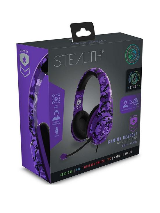 front image of stealth-ranger-gaming-headset-for-xbox-ps4ps5-switch-pc-royal-camo
