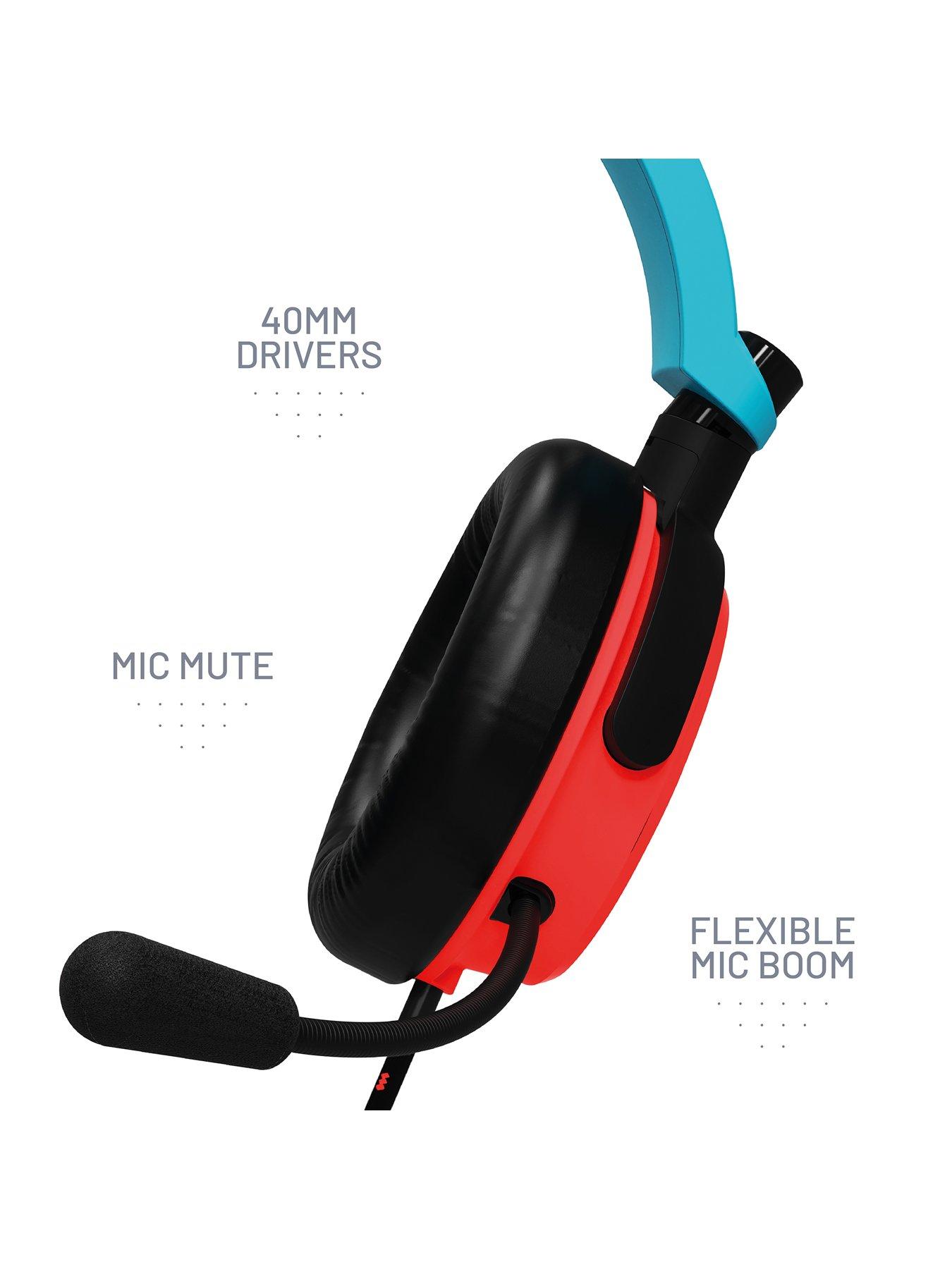 Image 3 of 7 of Stealth C6-100 Gaming Headset for Switch, XBOX, PS4/PS5, PC - Neon Red/Blue
