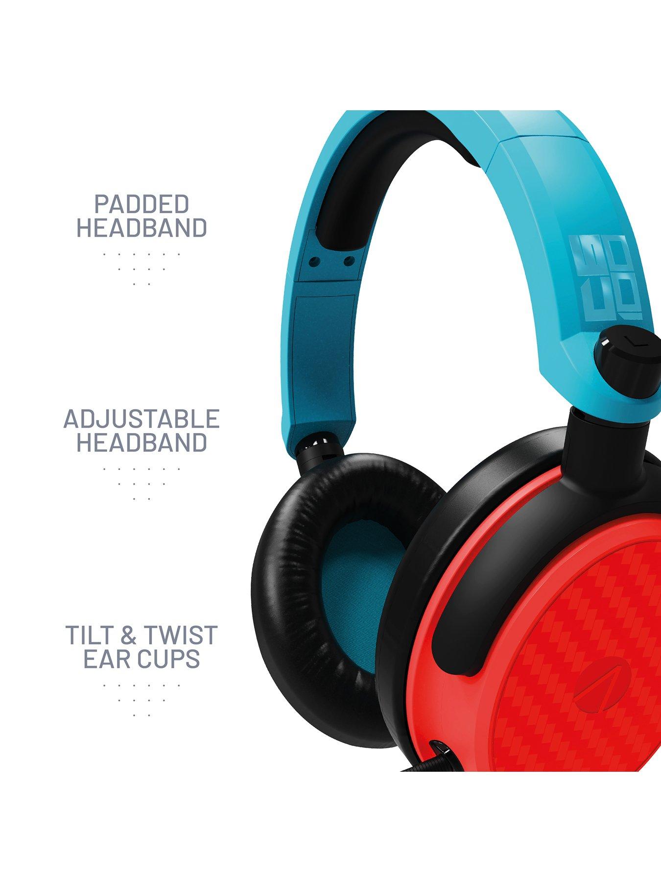 Image 4 of 7 of Stealth C6-100 Gaming Headset for Switch, XBOX, PS4/PS5, PC - Neon Red/Blue