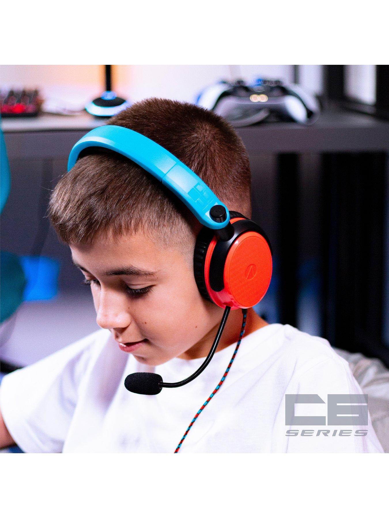 Image 6 of 7 of Stealth C6-100 Gaming Headset for Switch, XBOX, PS4/PS5, PC - Neon Red/Blue