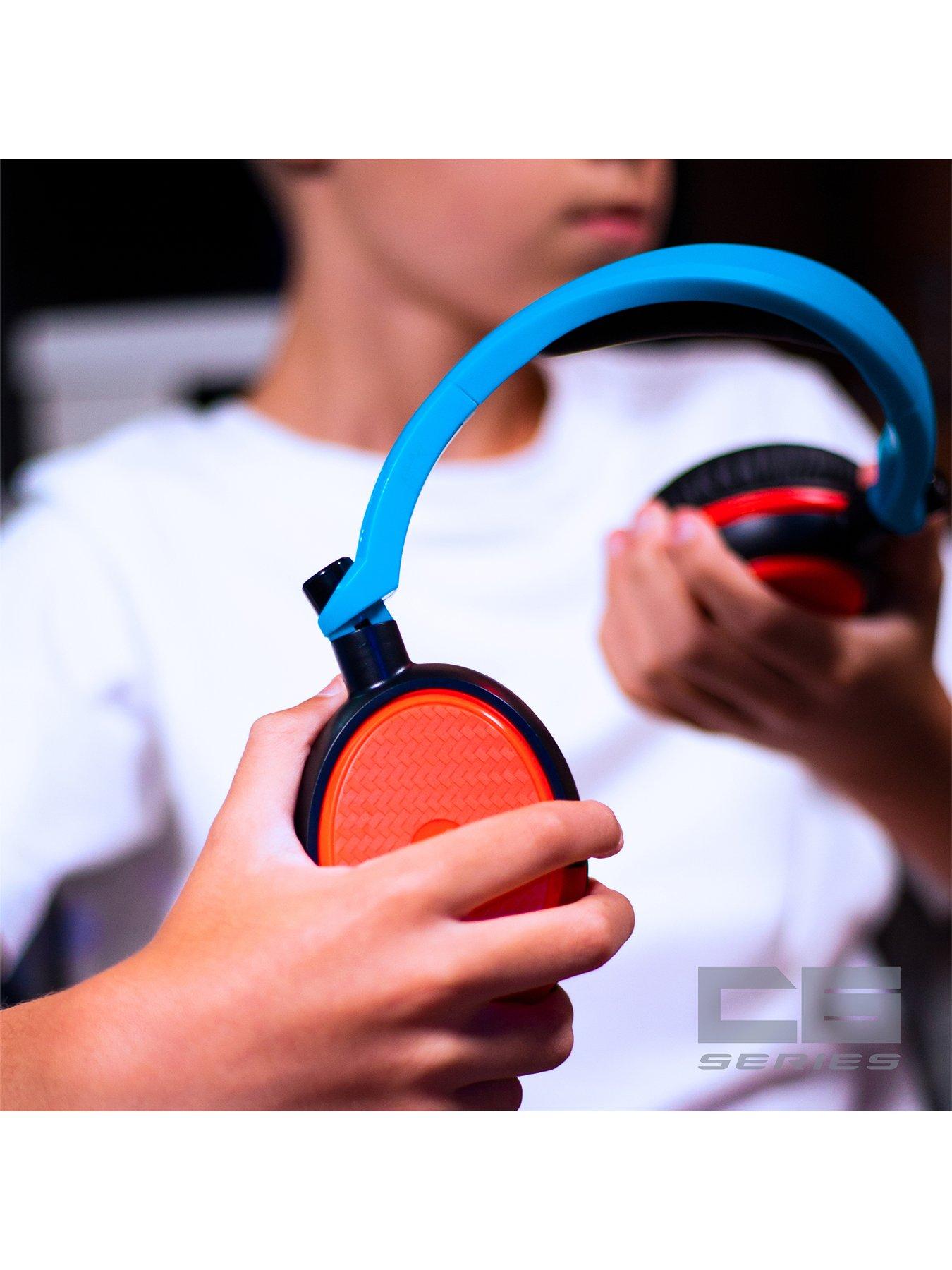 Image 7 of 7 of Stealth C6-100 Gaming Headset for Switch, XBOX, PS4/PS5, PC - Neon Red/Blue