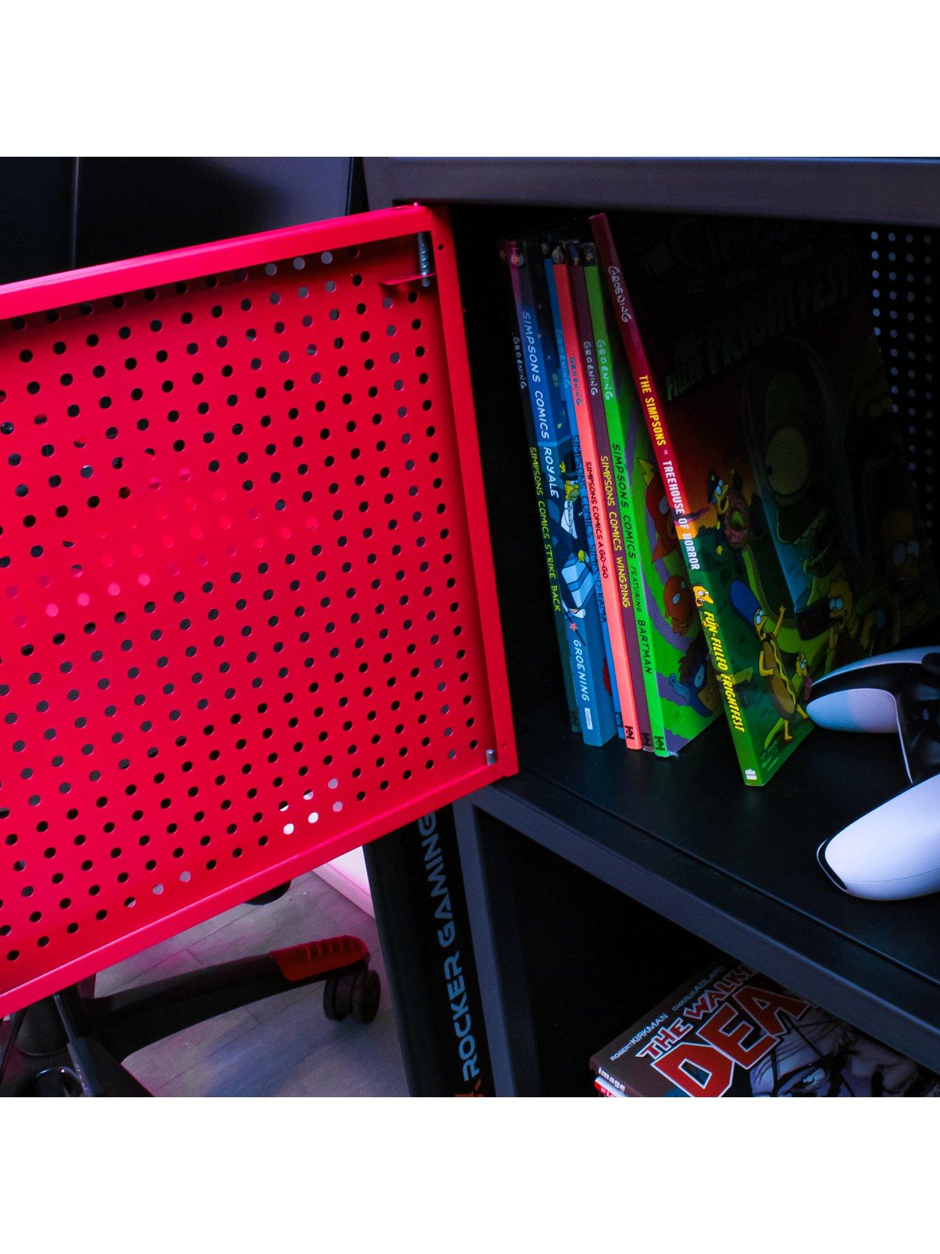 Image 4 of 7 of X Rocker MESH-TEK Tall Display Shelf with 5 Cube Storage