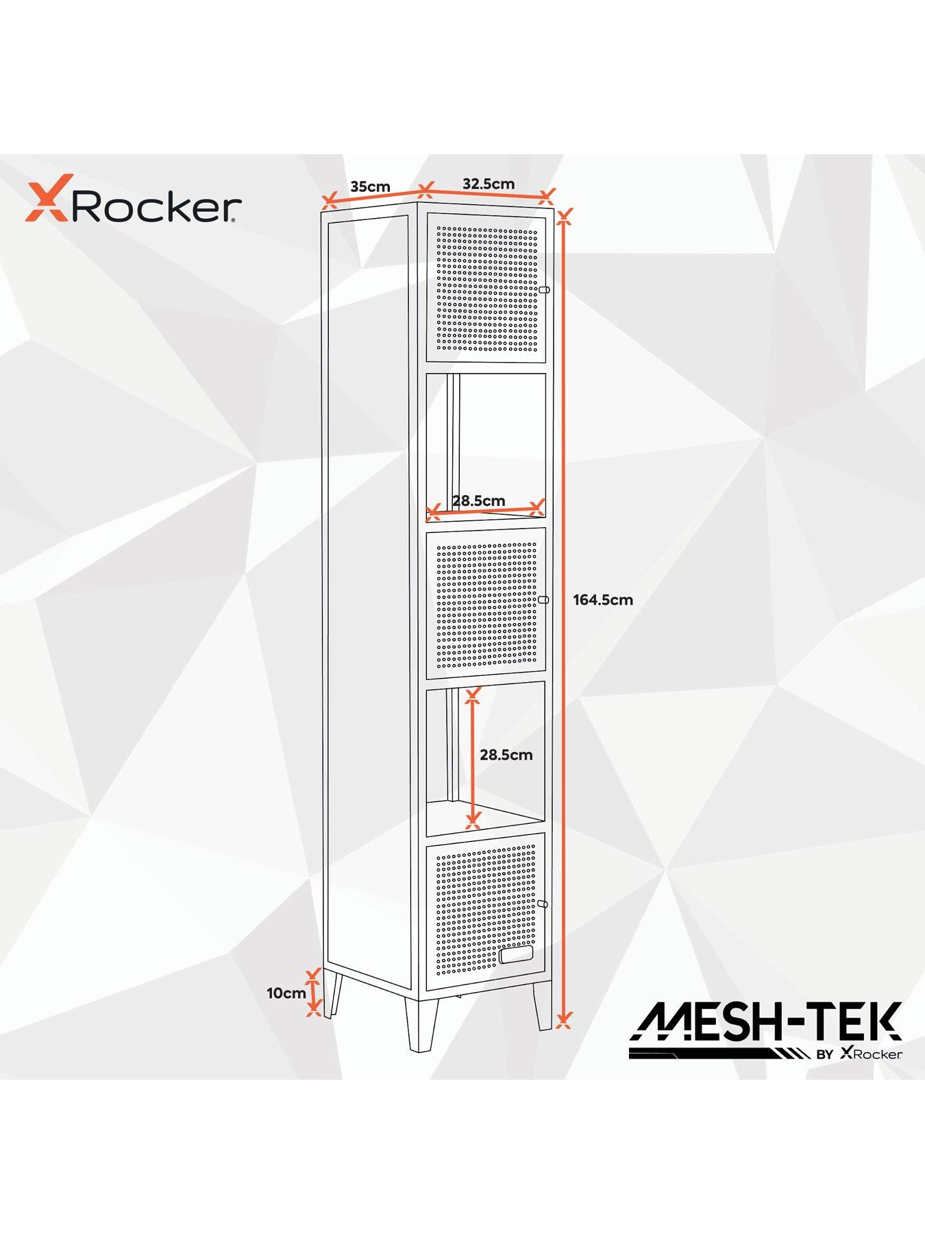 Image 7 of 7 of X Rocker MESH-TEK Tall Display Shelf with 5 Cube Storage