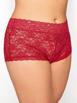 yours-yours-floral-lace-shorts-rednbsp