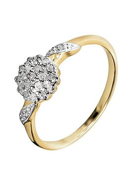 love-diamond-9ct-yellow-gold-010ct-diamond-cluster-ring