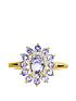love-gem-18ct-gold-plated-silver-tanzanite-diamond-cluster-ringstillFront