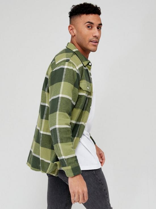 Levi's Jackson Worker Checked Overshirt - Green Check | very.co.uk
