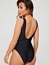  image of v-by-very-contrast-wrap-shape-enhancing-swimsuit-blackkhaki