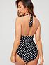  image of v-by-very-halter-neck-shape-enhancing-swimsuit-polka-dot