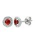  image of love-gem-sterling-silver-birthstone-stud-earrings