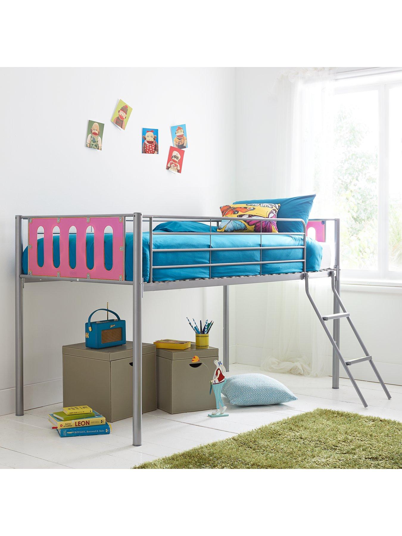 Very Home Cyber Mid-Sleeper Bed Frame with Mattress Options (Buy and ...