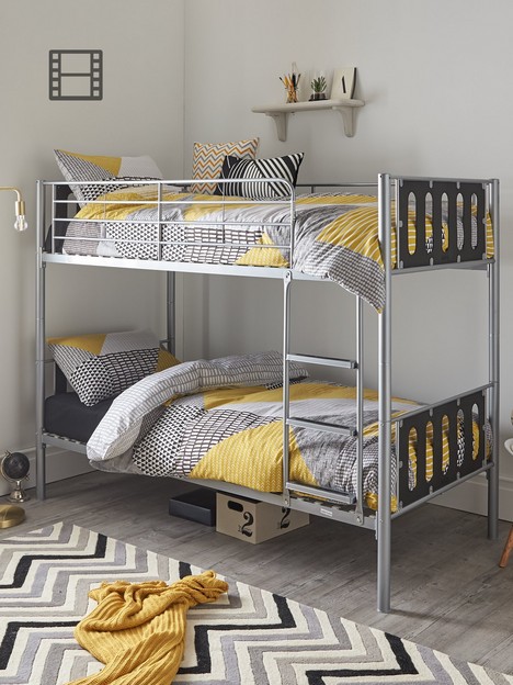 very-home-cyber-metalnbspbunk-bed-can-be-split-into-2nbspbeds-with-mattress-options-buy-amp-save