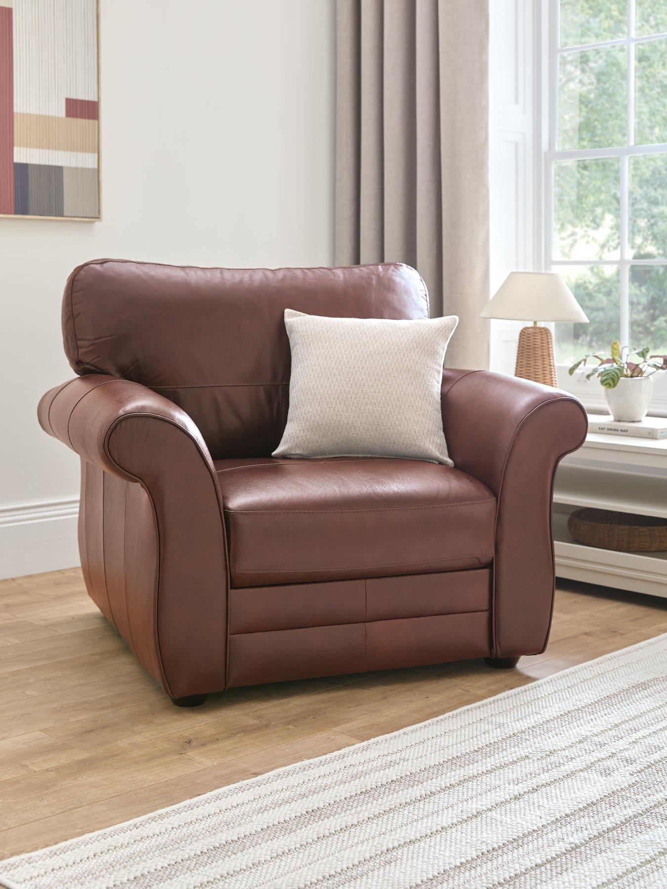 Very Home Vantage Italian Leather Armchair - FSC® Certified