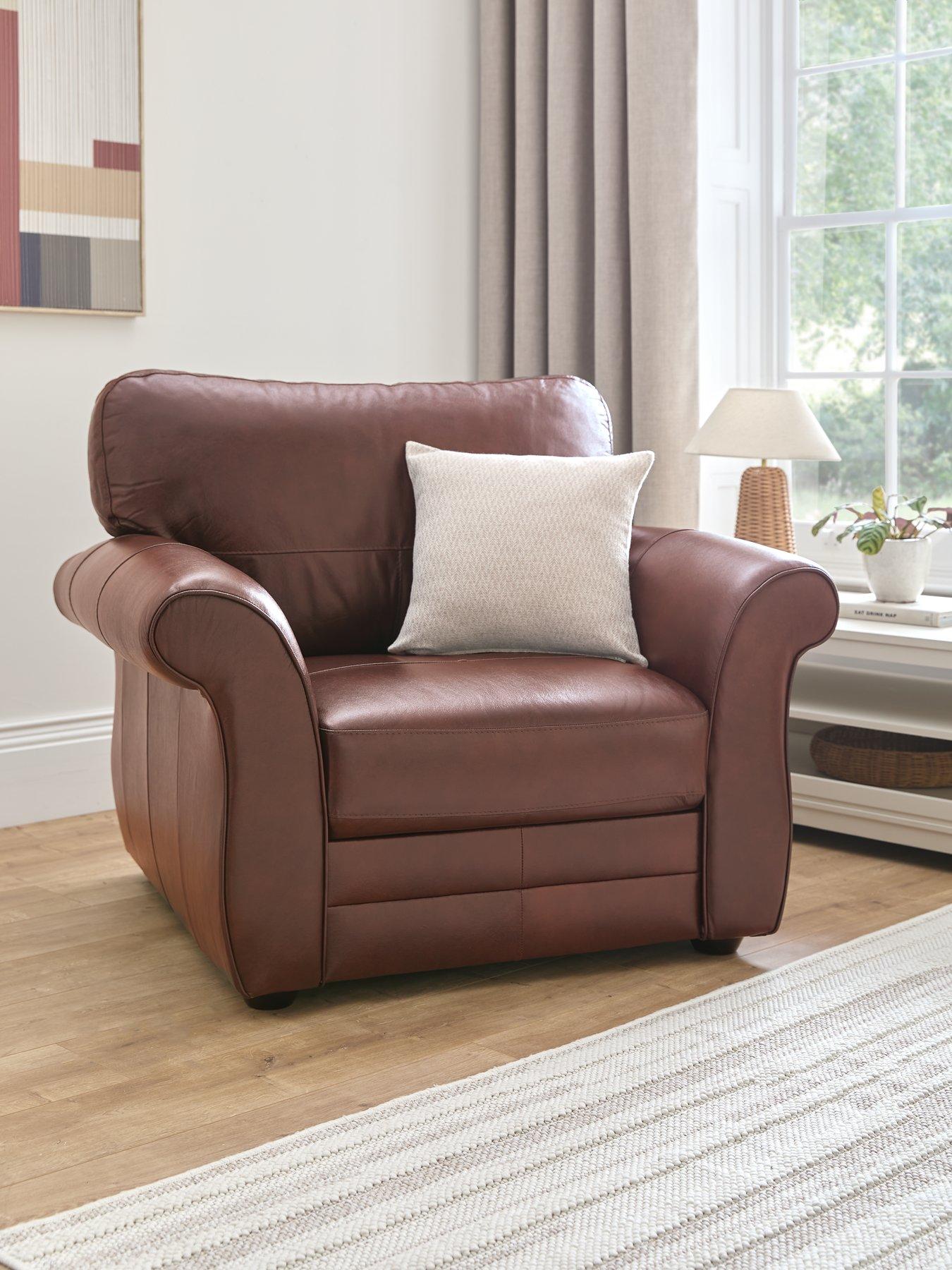 Chestnut deals leather chair