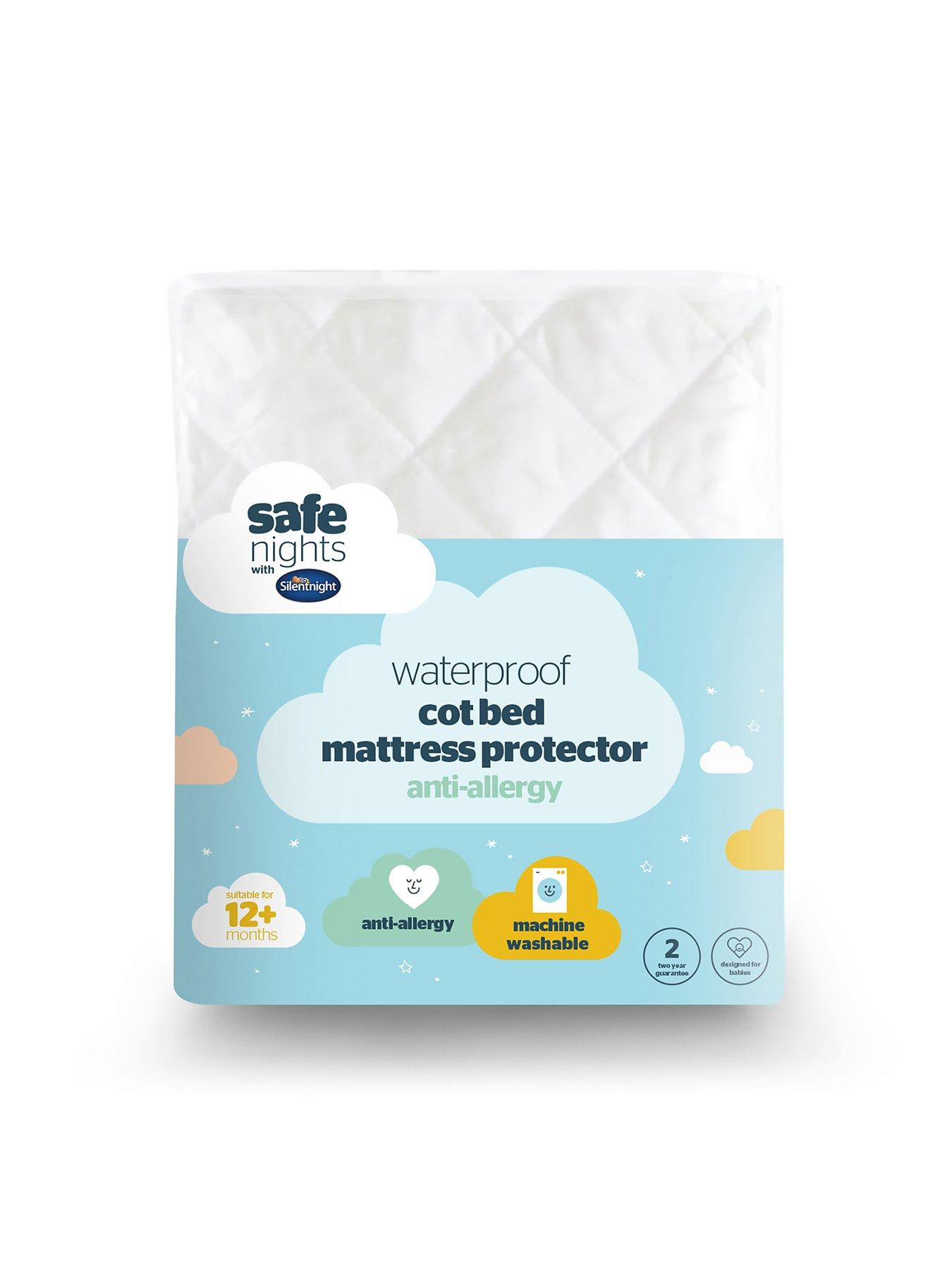 Image 1 of 6 of Silentnight Safe Nights Waterproof Anti Allergy Cot Bed Mattress Protector - 140cm x 70cm