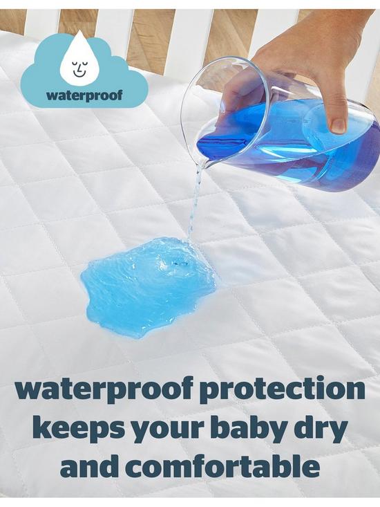 stillFront image of safe-nights-waterproof-mattress-protector-cot-bed