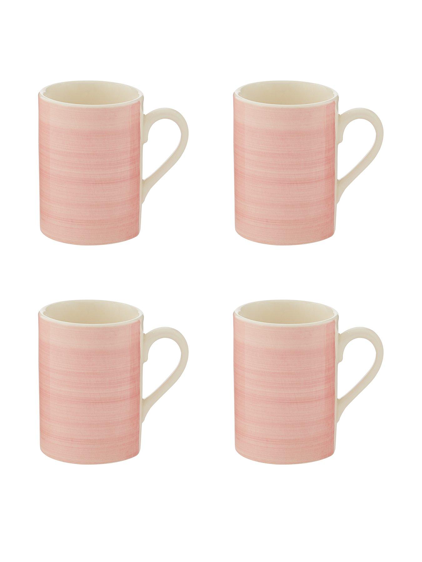 Product photograph of Harmony Spinwash 4 Piece Mug Set - Pink from very.co.uk