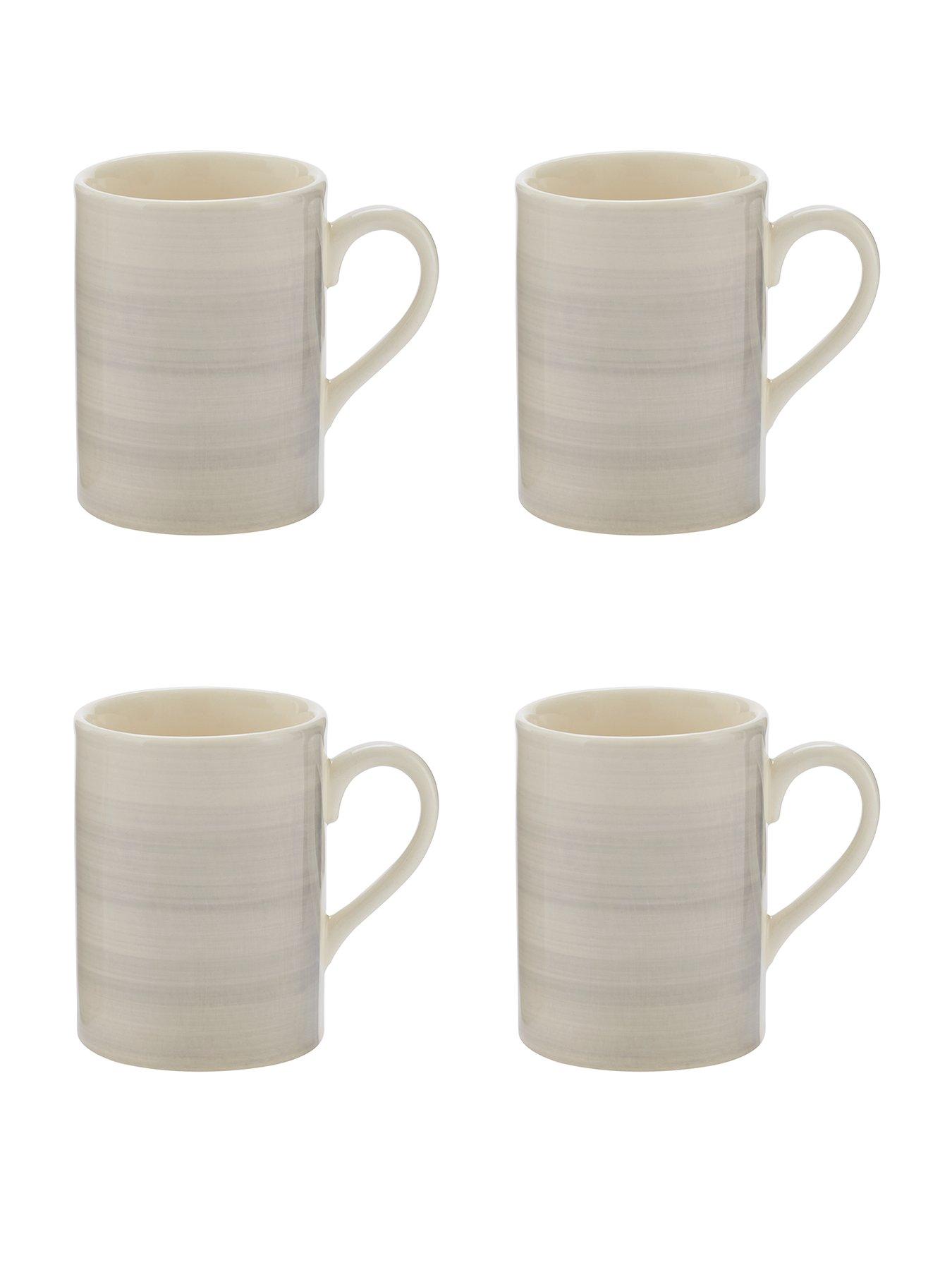 Product photograph of Harmony Spinwash 4 Piece Mug Set - Grey from very.co.uk