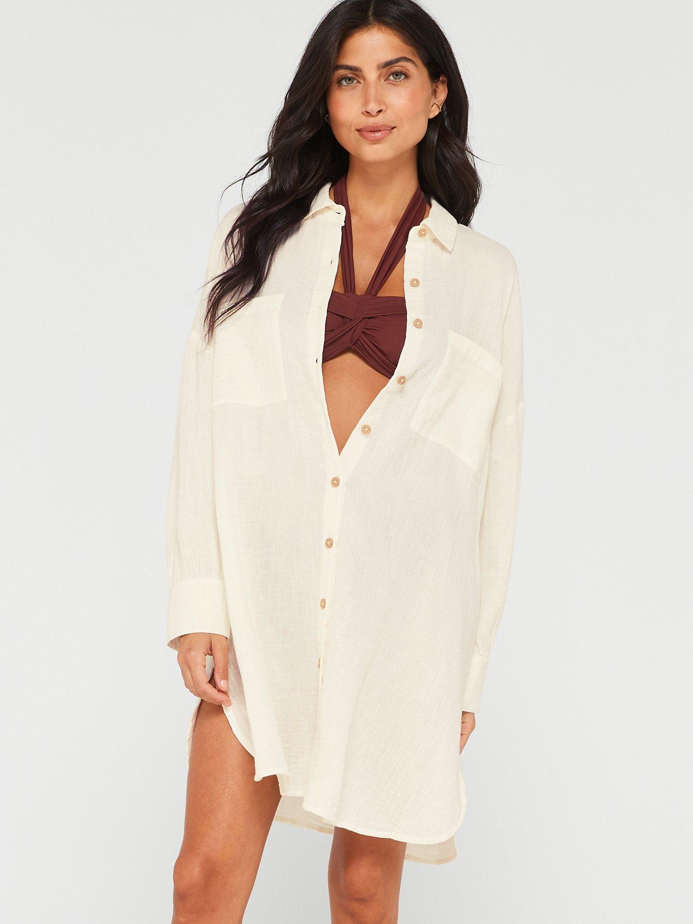 Oversized Beach Shirt - Off White