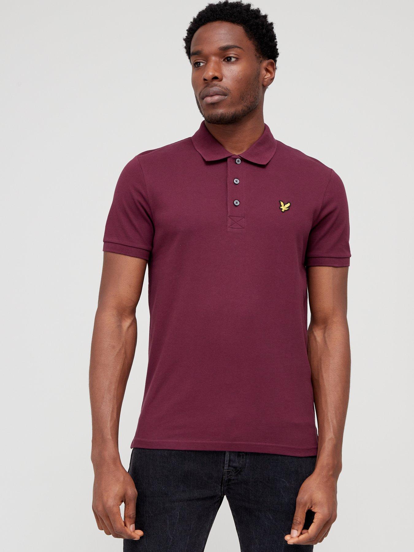 Lyle Scott Regular Fit Logo Polo Shirt Dark Red