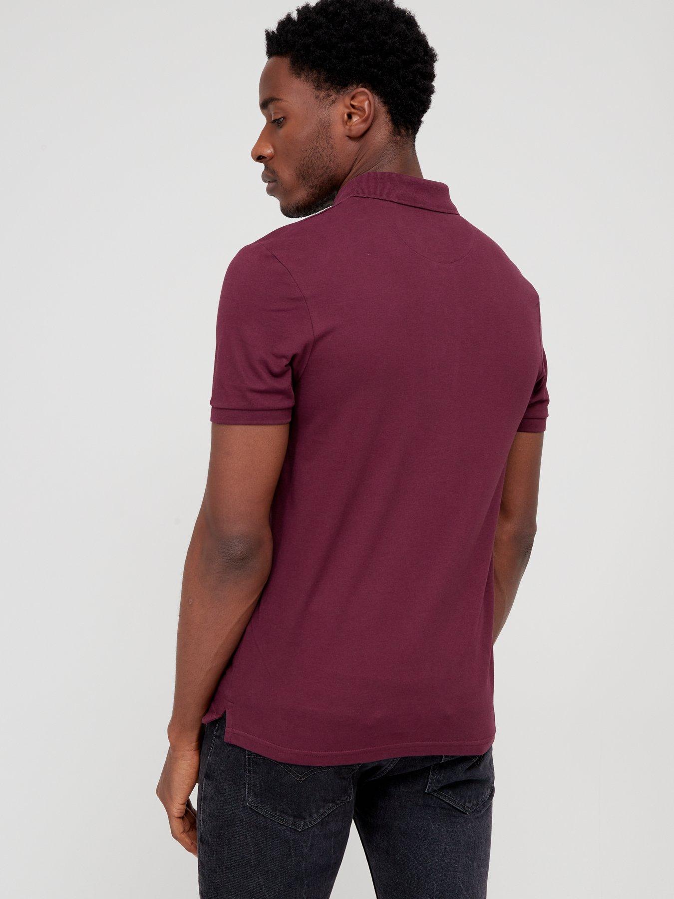 Image 2 of 4 of Lyle & Scott Regular Fit Logo Polo Shirt - Dark Red