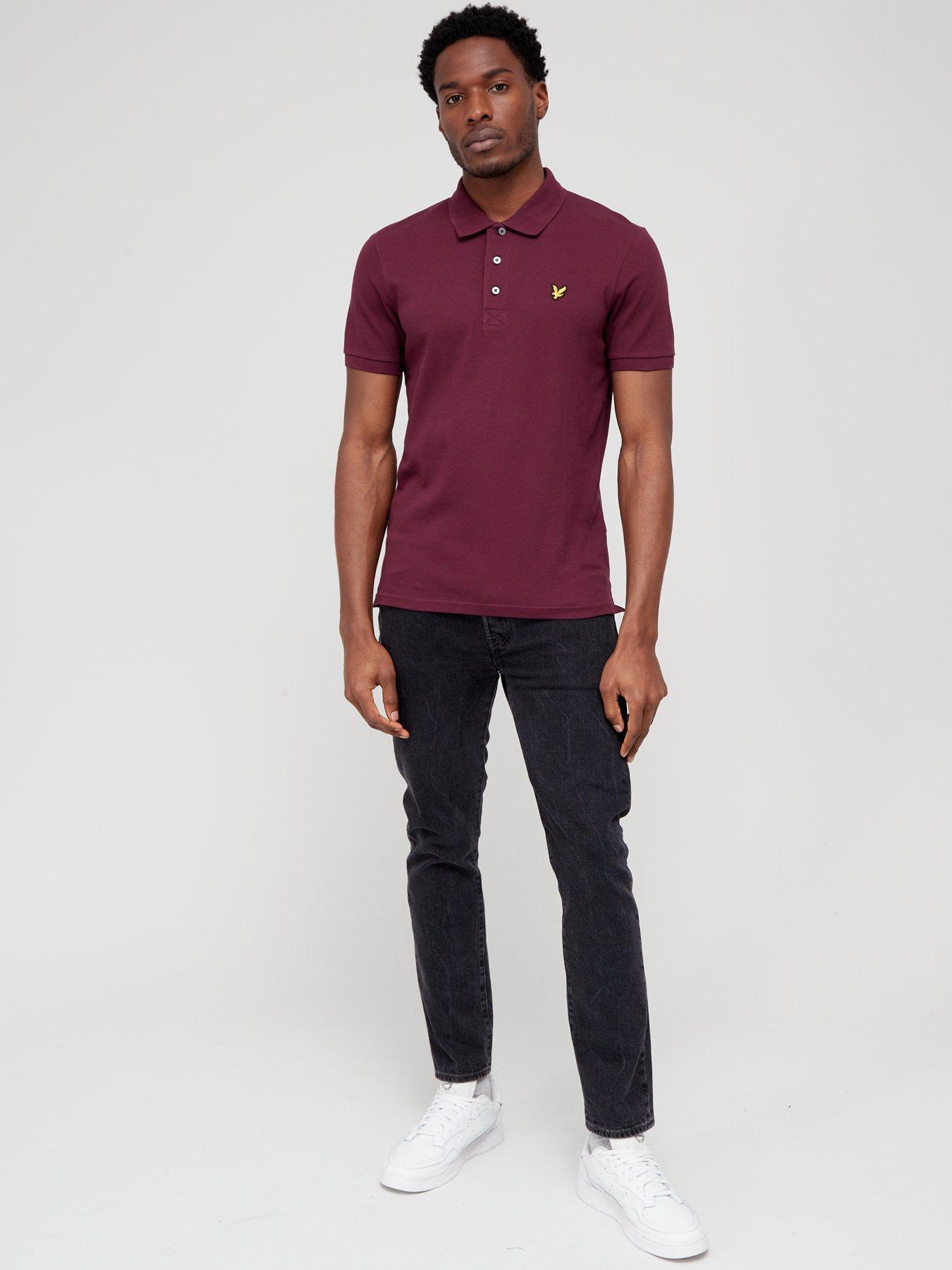 Image 3 of 4 of Lyle & Scott Regular Fit Logo Polo Shirt - Dark Red