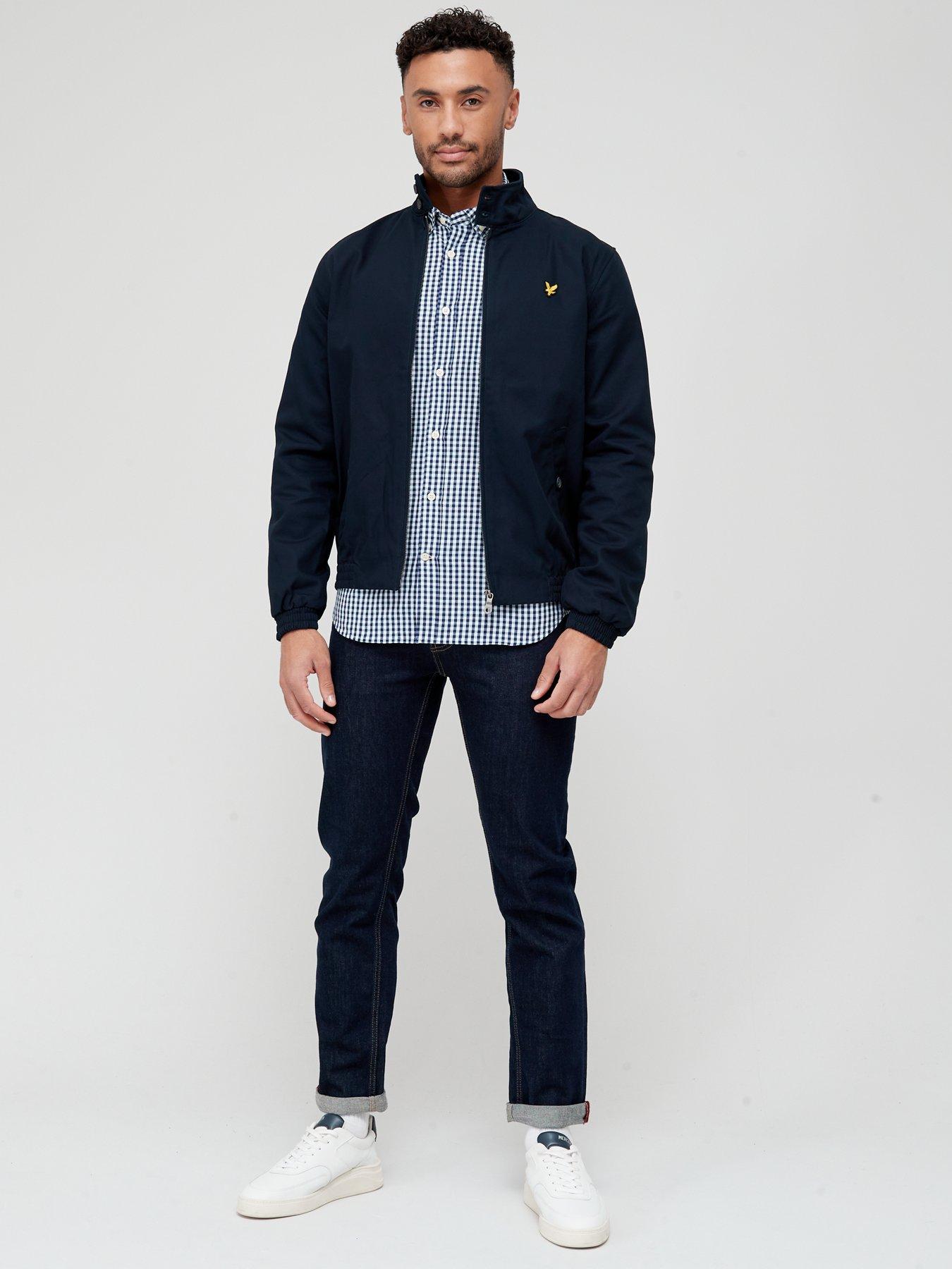 Lyle and scott hot sale harrington navy