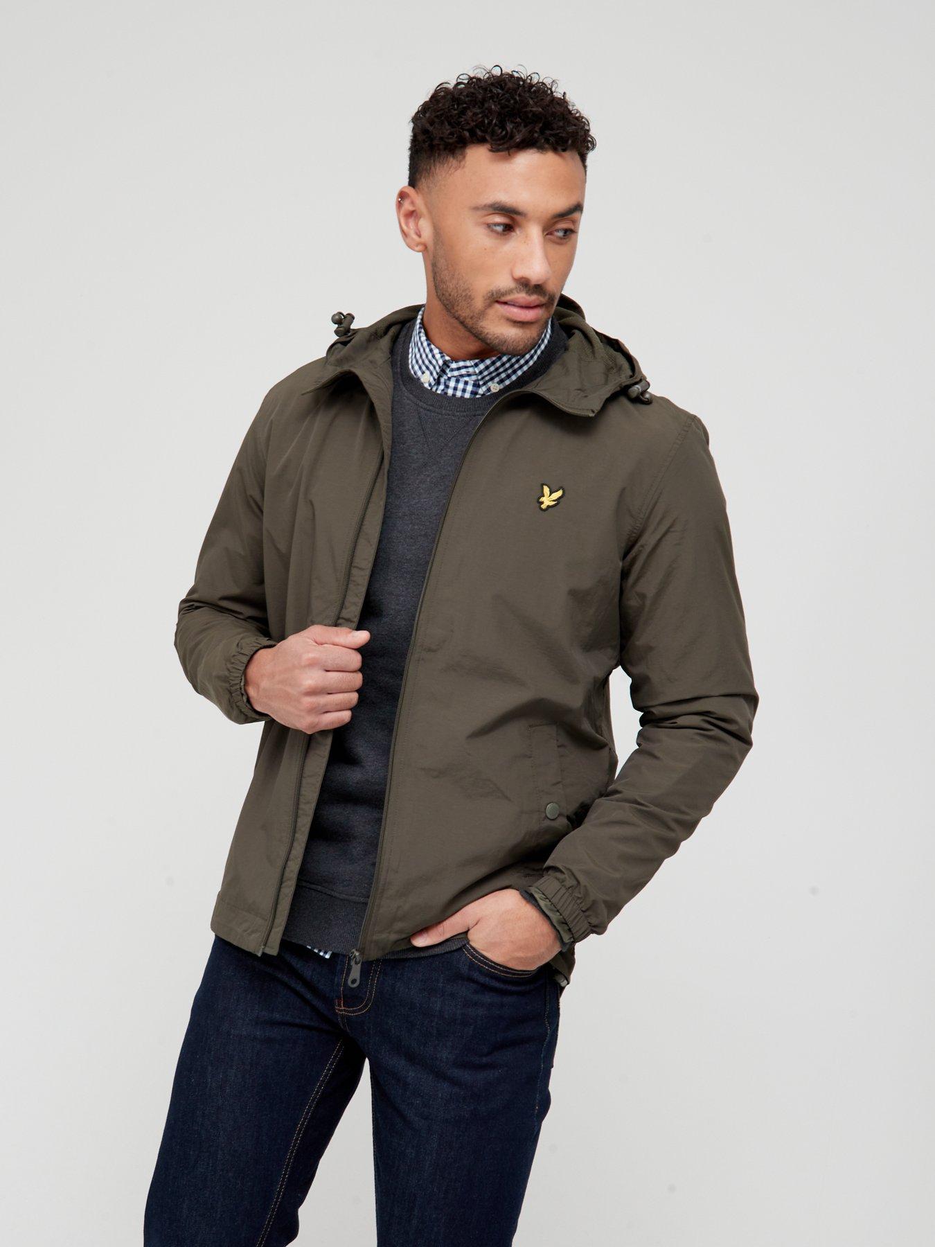 undefined Zip Through Hooded Jacket - Olive