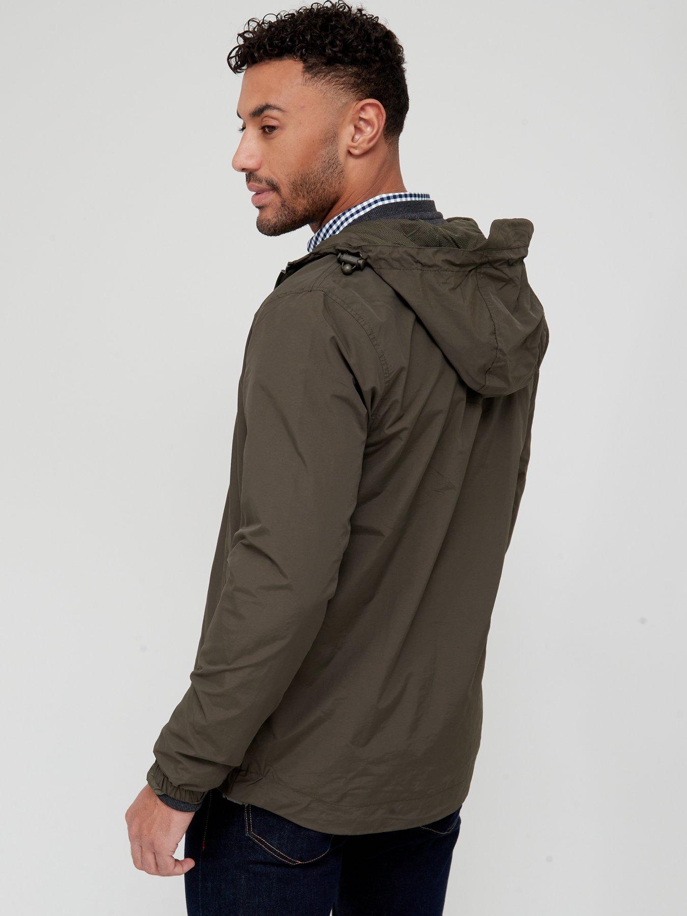 lyle & scott zip through hooded core jacket