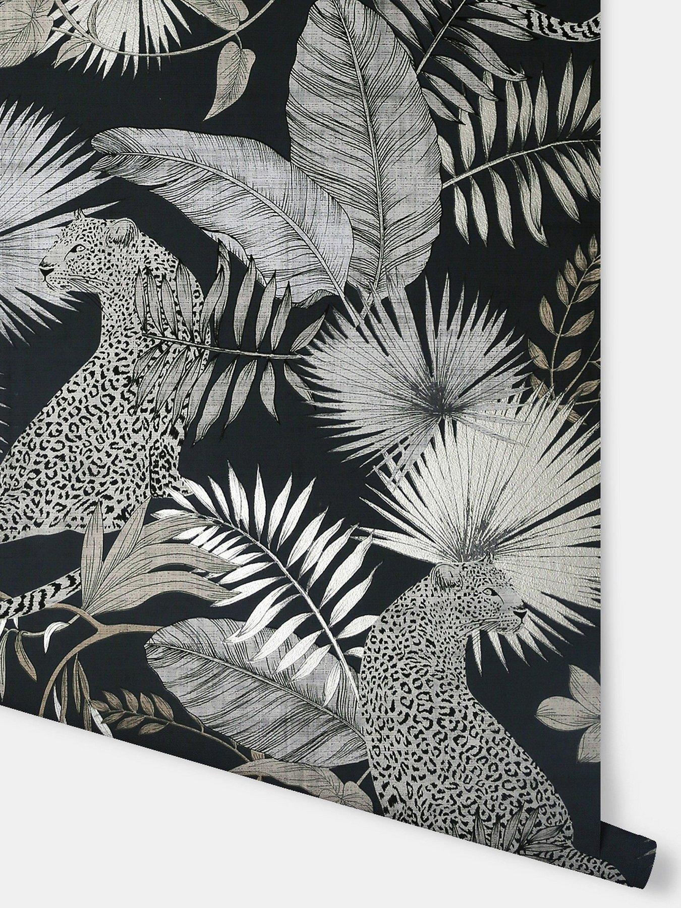 Image 3 of 4 of ARTHOUSE Tropical Leopard Neutral Wallpaper